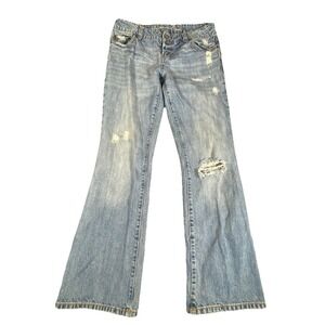 American Eagle Favorite Boyfriend Jeans Women 10 Distress Boot Cowgirl Flare Y2K